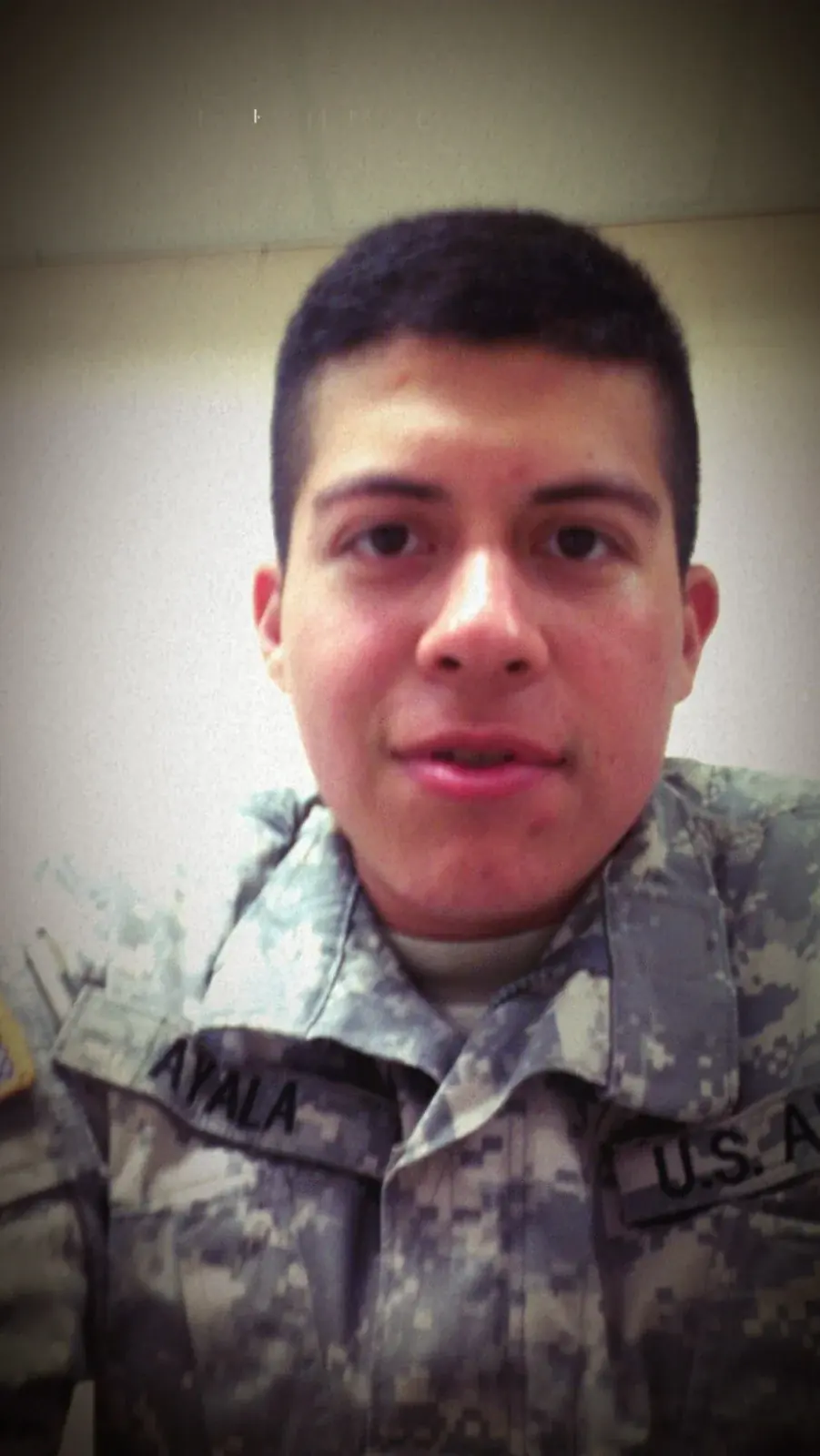 A personal photograph from Amilcar Ayala’s Army service years.