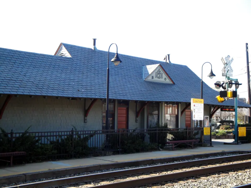 The historic Kensington railroad station, built in 1891 by the Baltimore and Ohio Railroad.