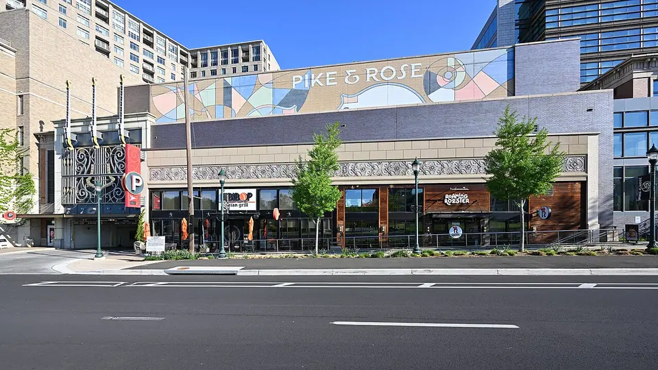 Pike & Rose viewed from Old Georgetown Road in North Bethesda, Maryland.